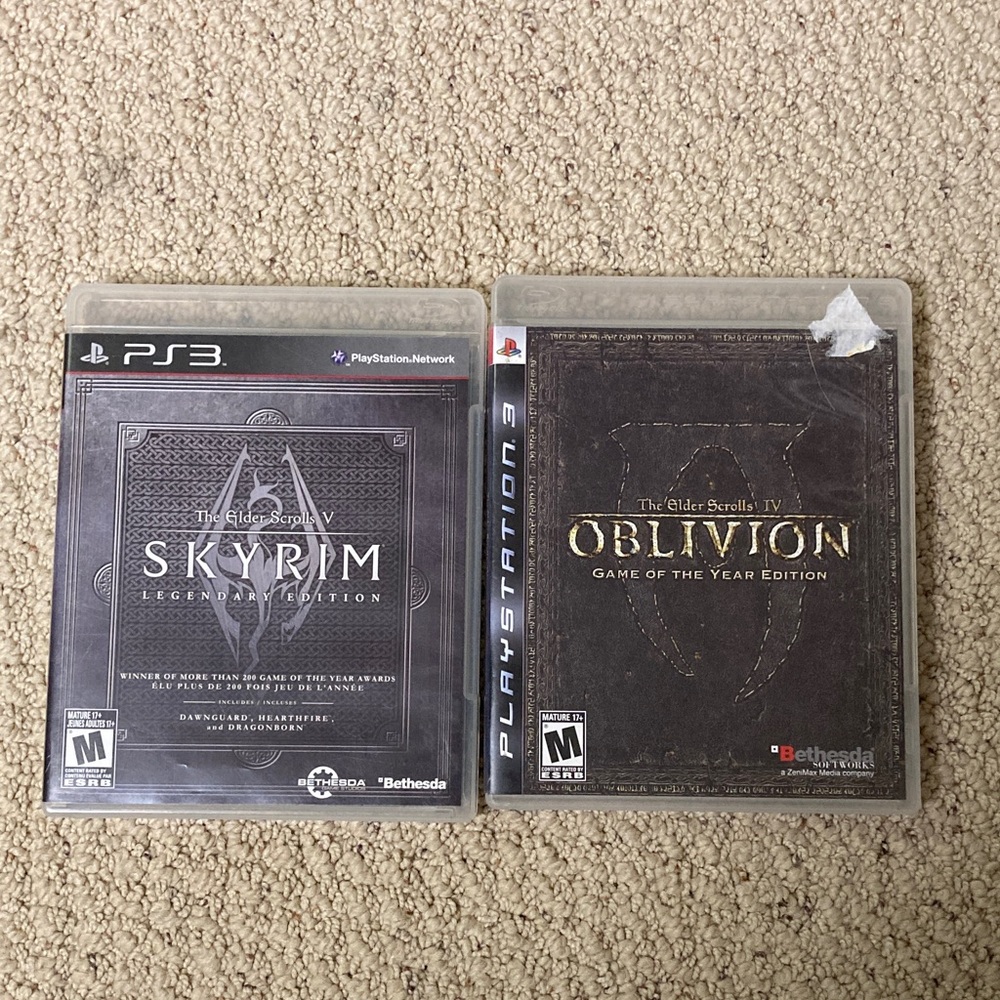 Sony PlayStation 3 PS3 The Elder Scrolls IV game of the year & V Legendary